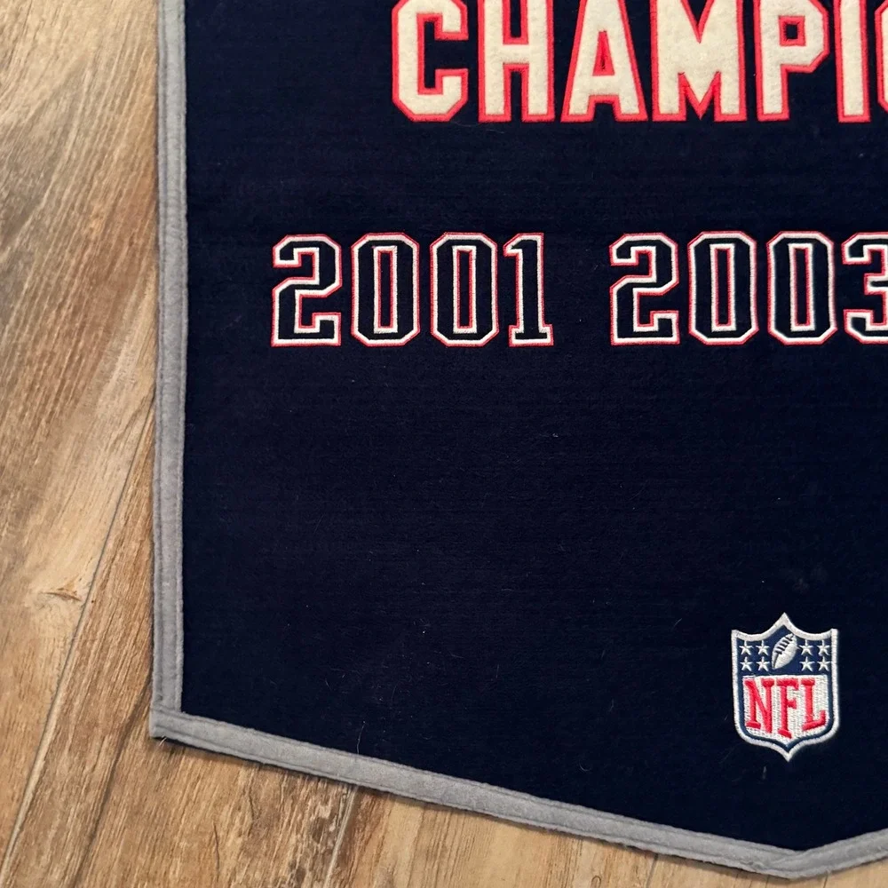 New England Patriots Super Bowl Champions‎ 2001 2003 2004 NFL Banner